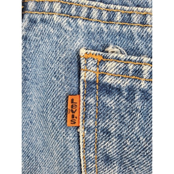 Vtg 80s Levis 509 Blue Jeans Men 38x32 Orange Tab Wide Straigh 05/87 USA (35x31) - Picture 4 of 12